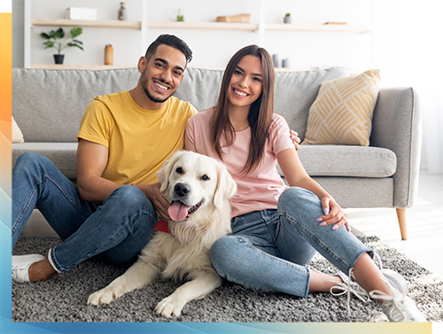 Family celebrating new home purchase with affordable home loan financing
